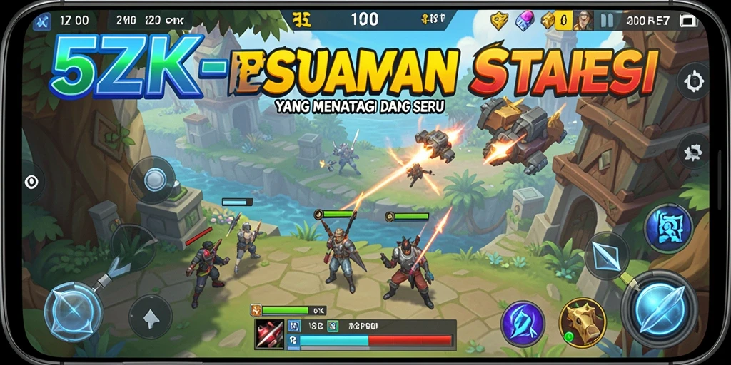 Tampilan penuh aksi dari gameplay 5ZK yang menguji strategi.