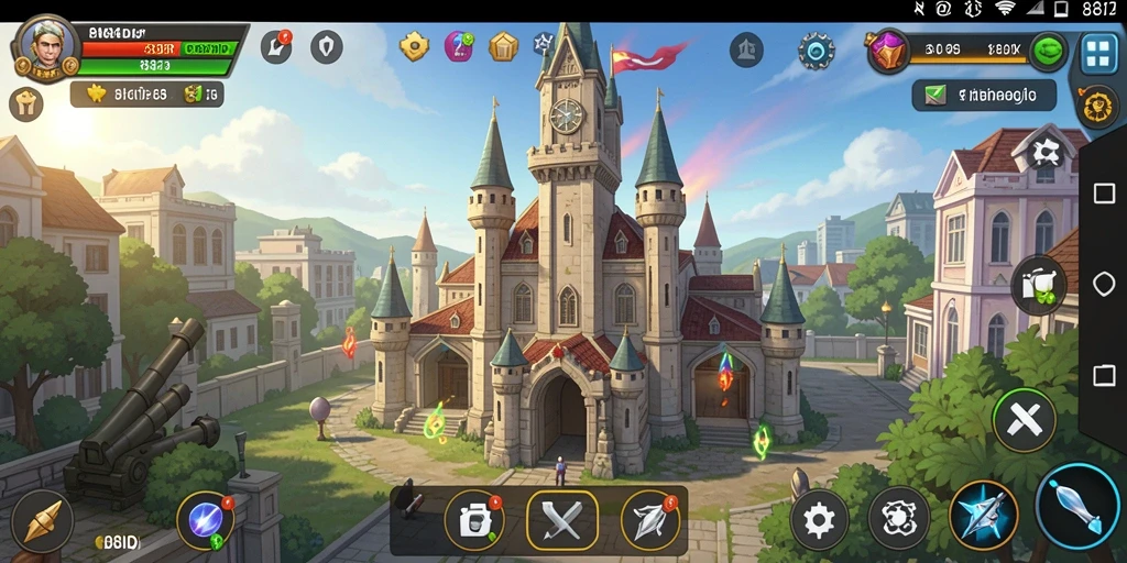 Gameplay seru dalam 88ID Tower Defense dengan menara yang beragam.