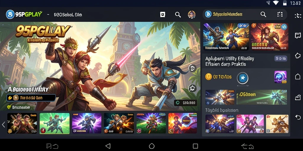 Tampilan antarmuka 95PGPLAY yang sederhana dan fungsional.