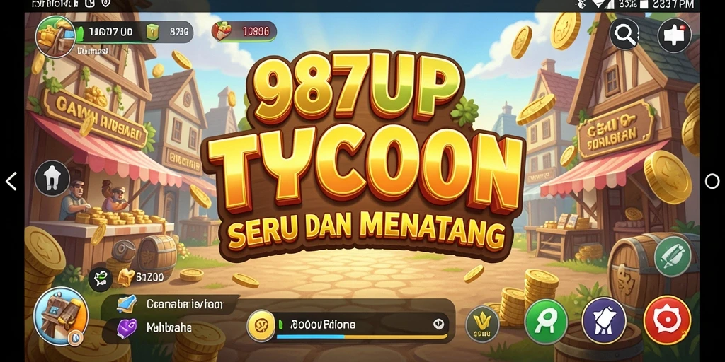 Tampilan gameplay menarik dalam 987UP, tunjukkan strategi Tycoon Anda.