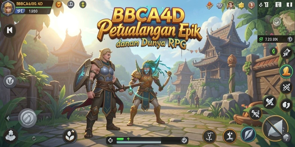 Tangkapan layar BBCA4D menampilkan aksi pertarungan karakter di dunia RPG yang menakjubkan.