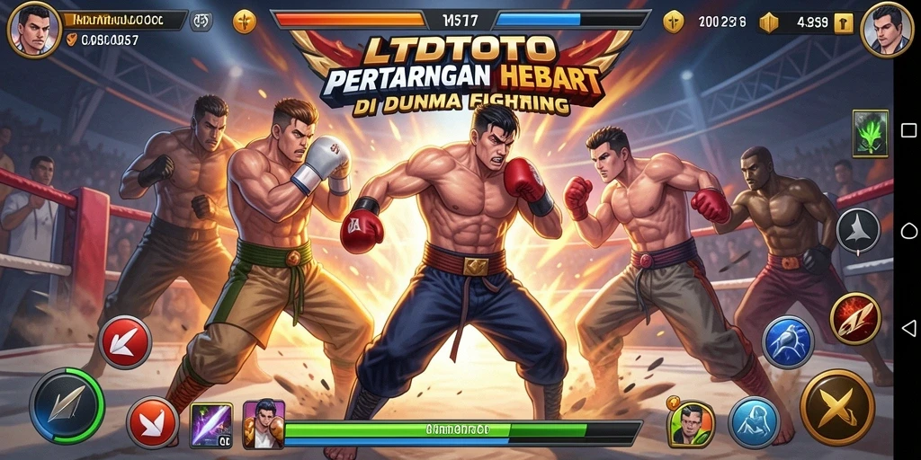 Tangkapan layar gameplay LTDTOTO menampilkan pertarungan intens yang seru.