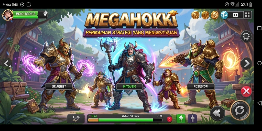 Tampilan gameplay seru dan menantang dari MEGAHOKI.