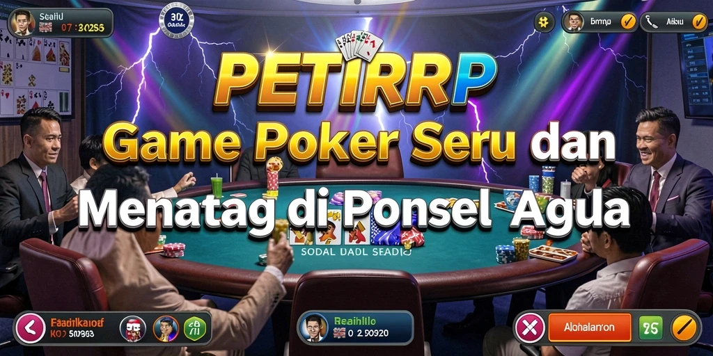 Screenshot utama PETIRRP menampilkan aksi seru permainan Poker.