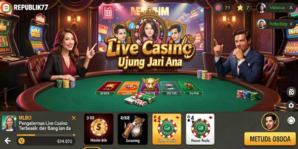 Gameplay seru dan interaktif di REPUBLIK77 Live Casino.